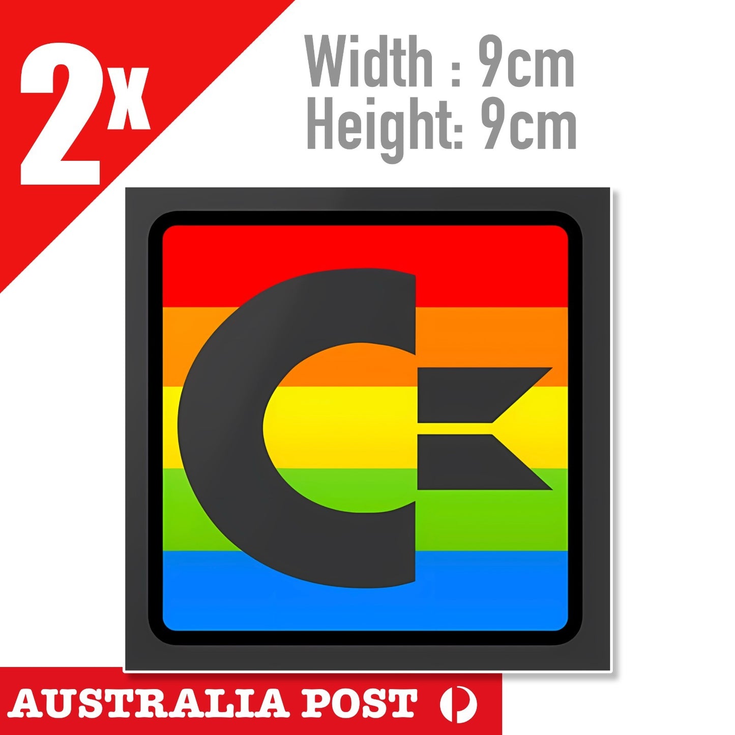 Commodore 64 Vintage Logo x2 Sticker