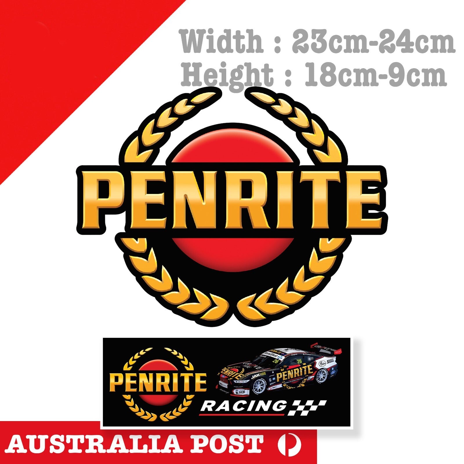 PENRITE SANDOWN Ford Mustang Supercar V8 RACING Logo, Penrite Oil Logo Sticker