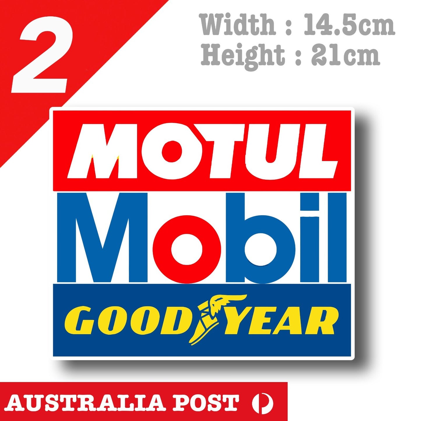 Mobil 1 Motor Oil Logo,MOTUL Logo, Good Year Logo Vinyl Stickers