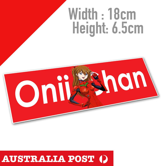 Onii-Chan Anime Asuka Langley Soryu , Neon Genesis Evangelion Banner Sticker
