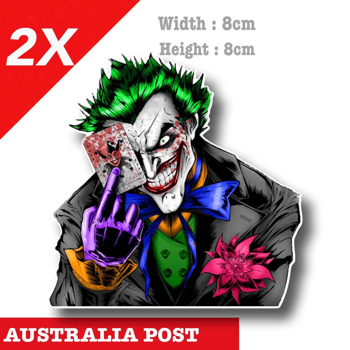 DC The Joker holding playing card , Suicide Squad , Harley Quinn Decal Stickers