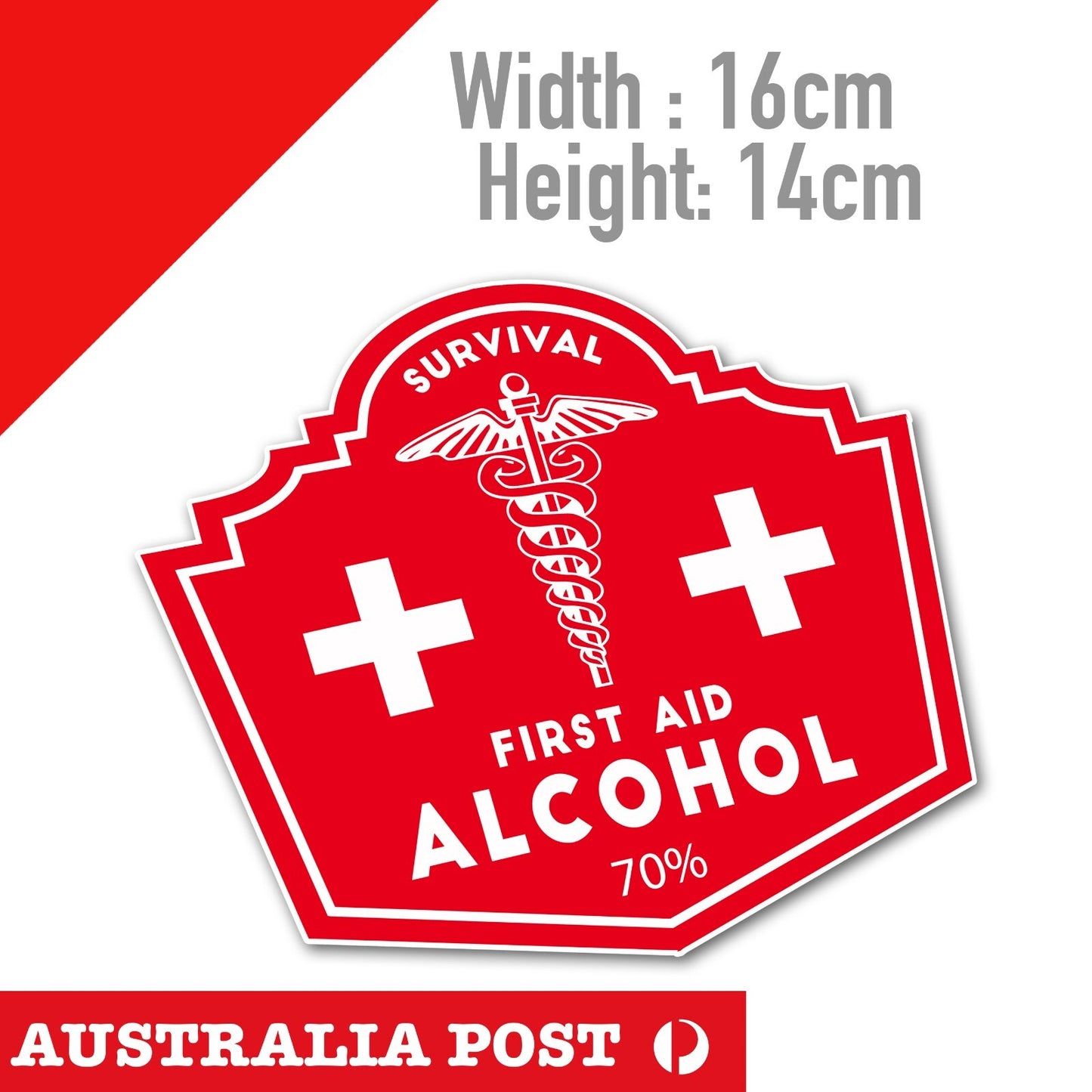 SURVIVAL Supplies FIRAT AID ALCOHOL KIT For emergency Use Only Warning  Sticker