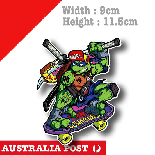 NINJA TURTLES Leonardo Skate Board, NIJA Turtles Cartoon Character Sticker
