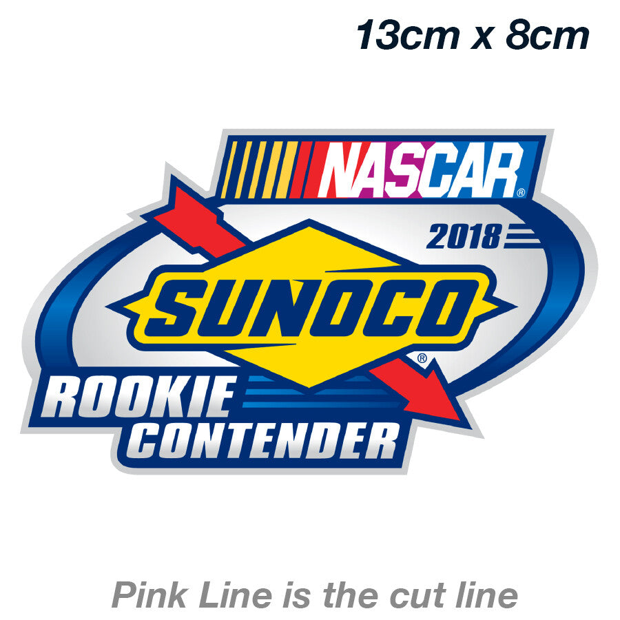 NASCAR SUNOCO Rookie Contender Logo JDM Badge Laptop , Car Vinyl Stick ...