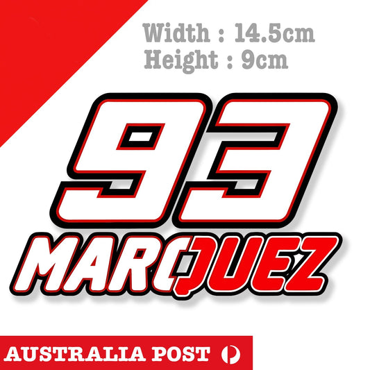Marc Marquez 93 Motorcycle Helmet , MotoGP, SHOEI,Racing Motorcycle Sticker