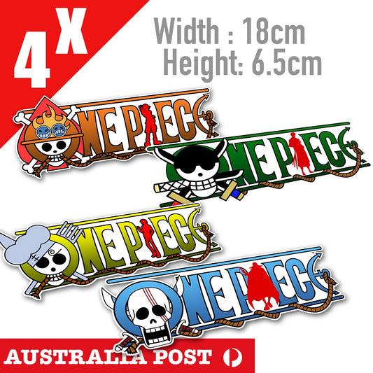 One Piece Monkey D. Luffy  Laptop , Car x4 Stickers