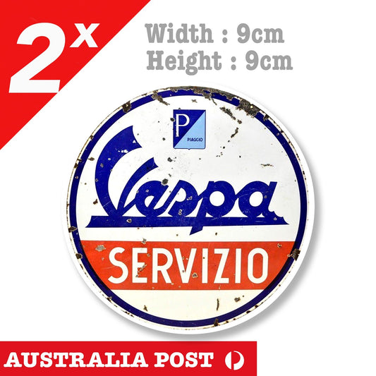 Vespa Sevizio Sign Motorcycle Logo  Laptop , Car  Vinyl  Sticker 