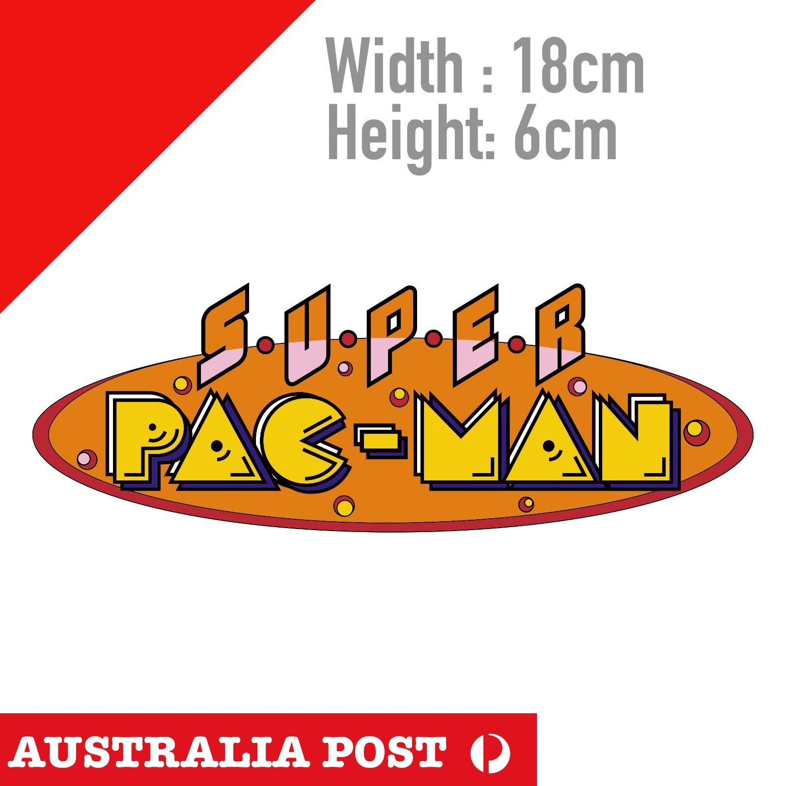 Pac-Man SUPER Arcade Vintage Game Logo  Sticker