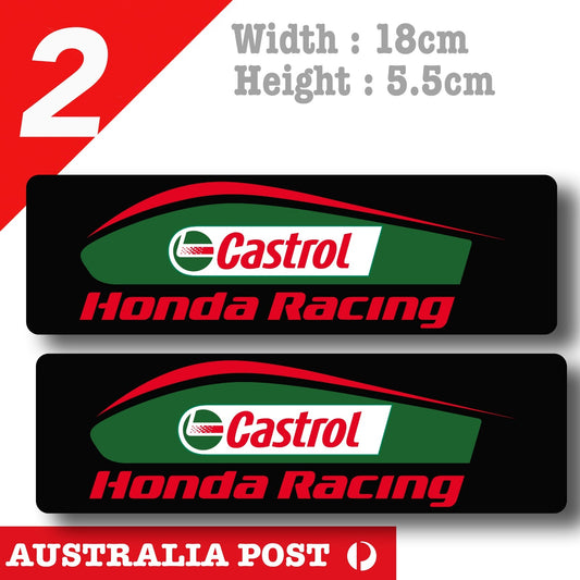 CASTROL Honda Racing, HONDA motorcycle Racing Logo, Helmet, Fuel Tank Sticker