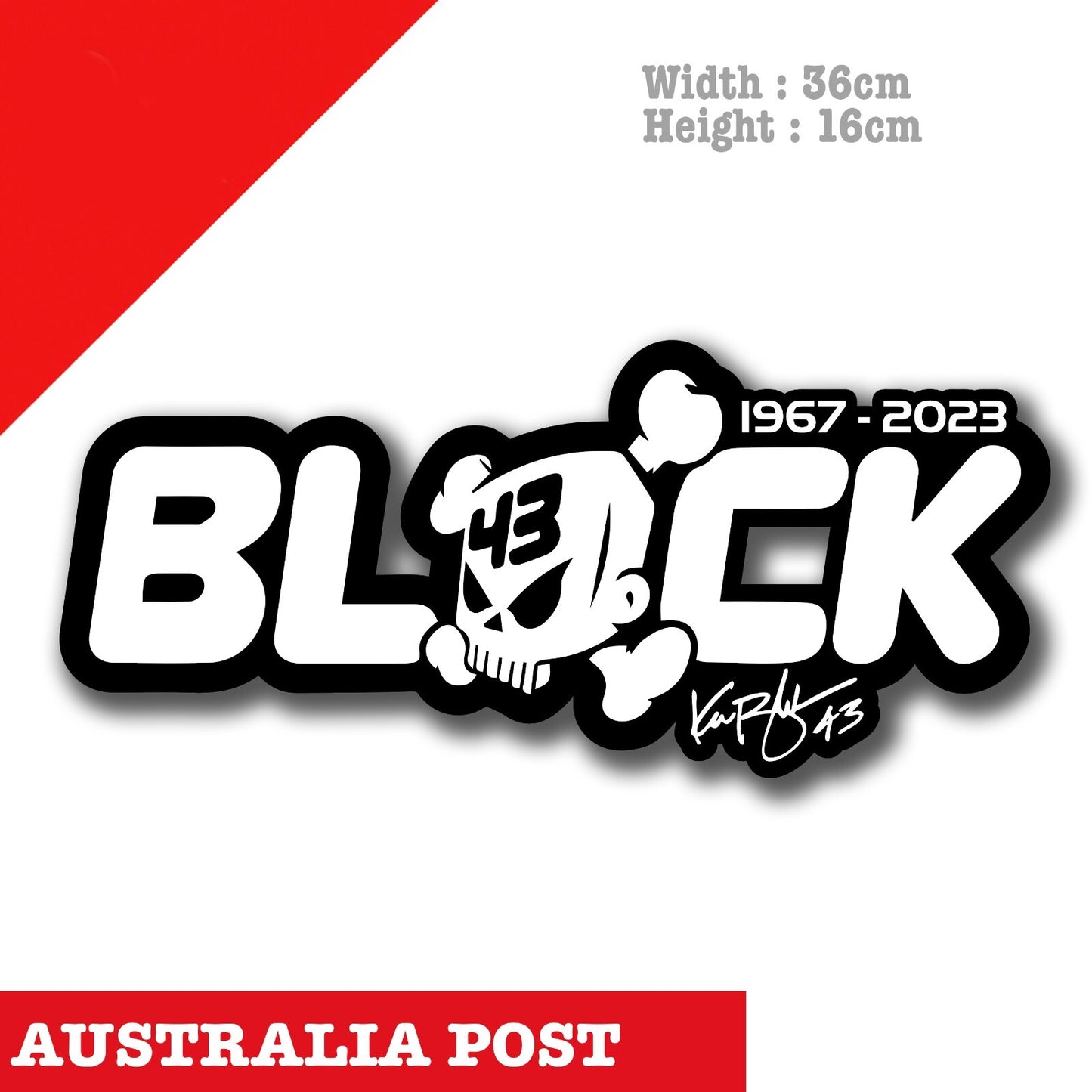 Ken Block 43 Ken Block Skull R.I.P 1967-2023 Logo JDM DRIFT  Vinyl Sticker