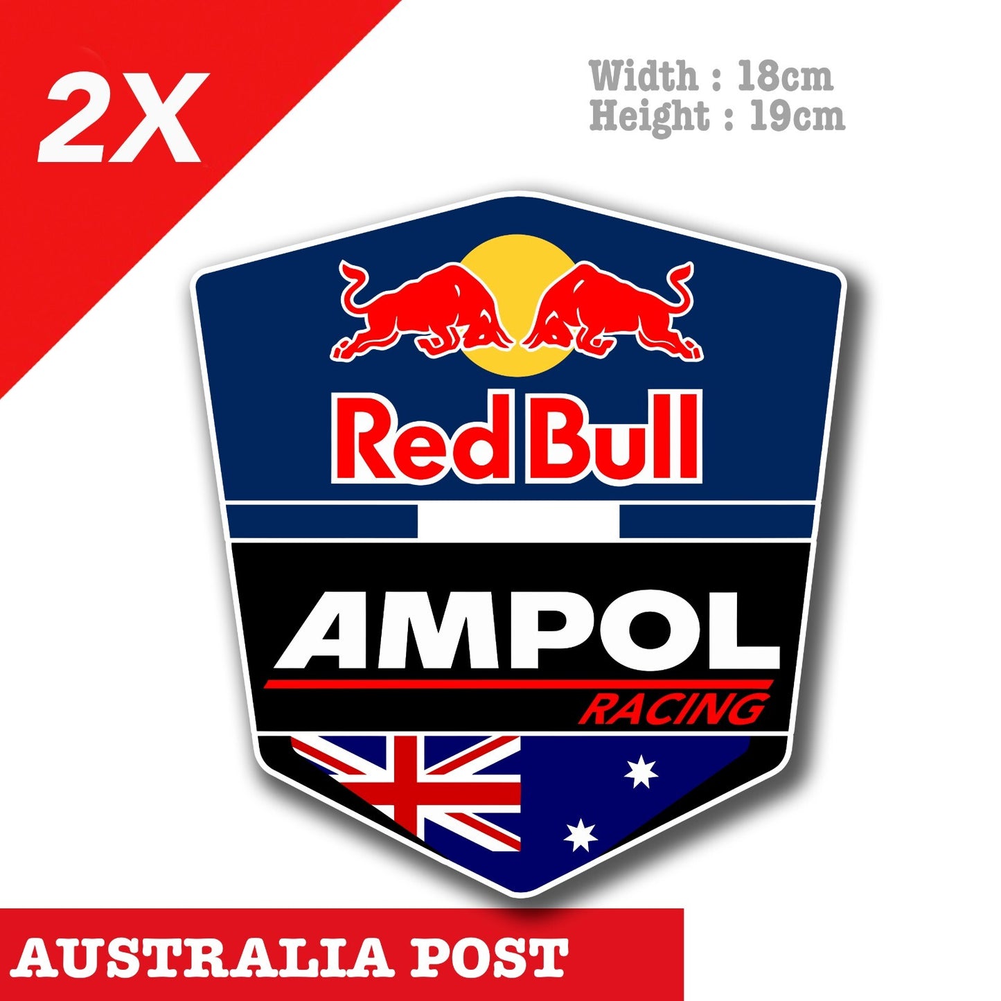 AMPOL Racing , Red BULL AMPOL Racing Badge Stickers
