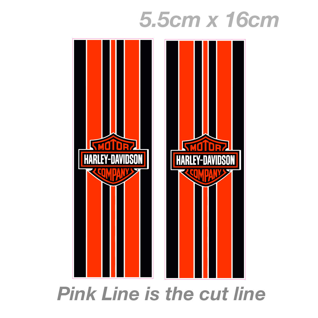 Harley Davidson Motorcycle Banner Logo , Helmet Motorcycle Vinyl Sticker 