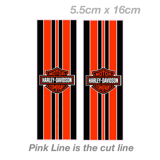 Harley Davidson Motorcycle Banner Logo , Helmet Motorcycle Vinyl Sticker 