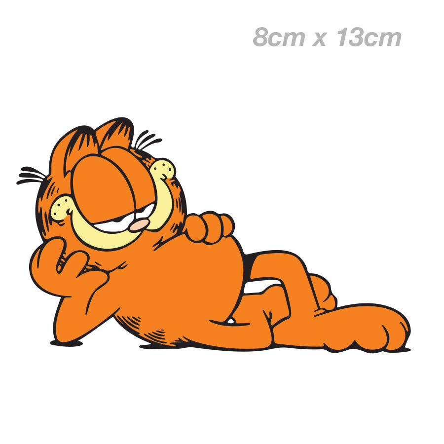 Garfield Laying Down Laptop , Car  Decal Sticker 