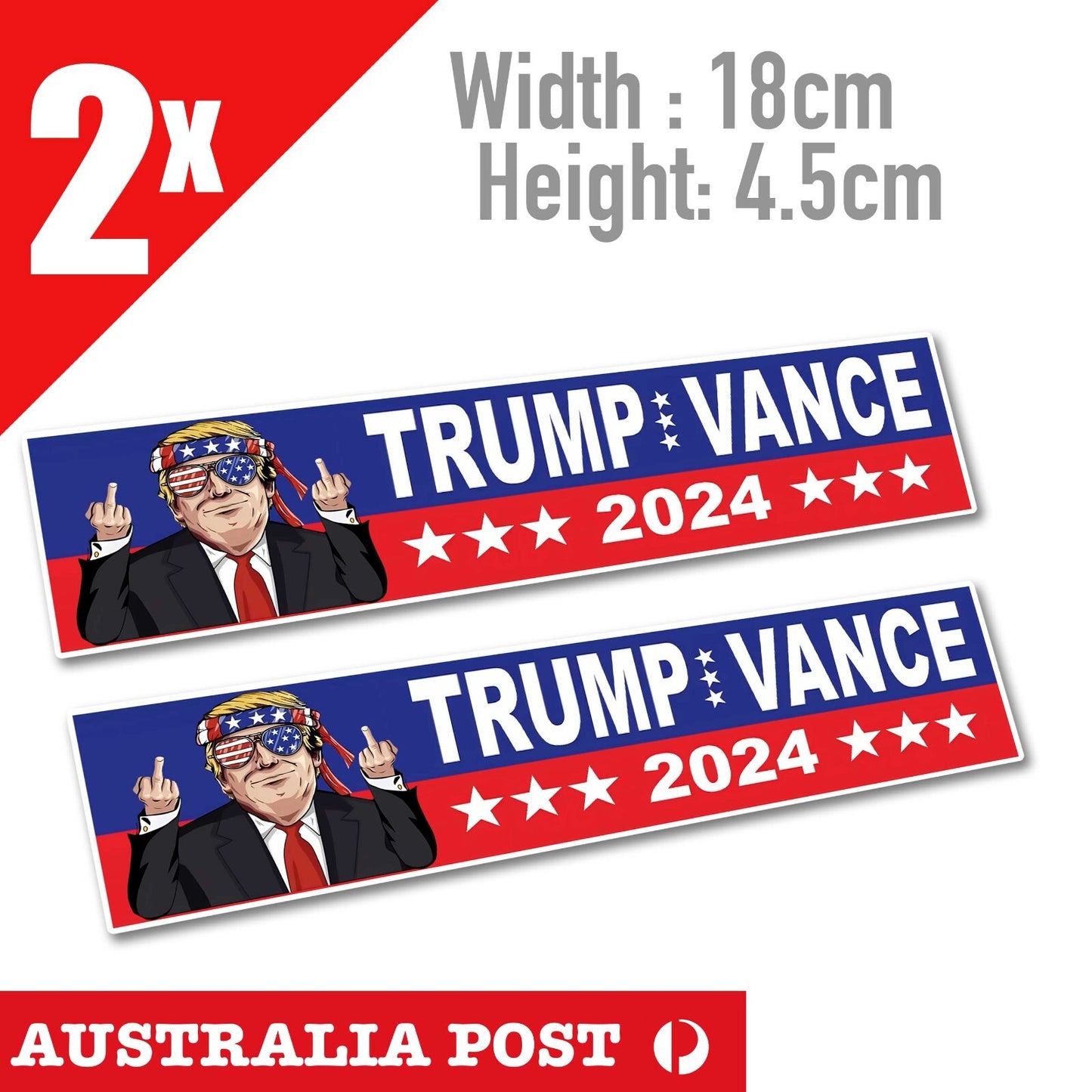 Trump 2024 AMERICAN Election Funny Dance, TRUMP VANCE Middle Finger Stickers