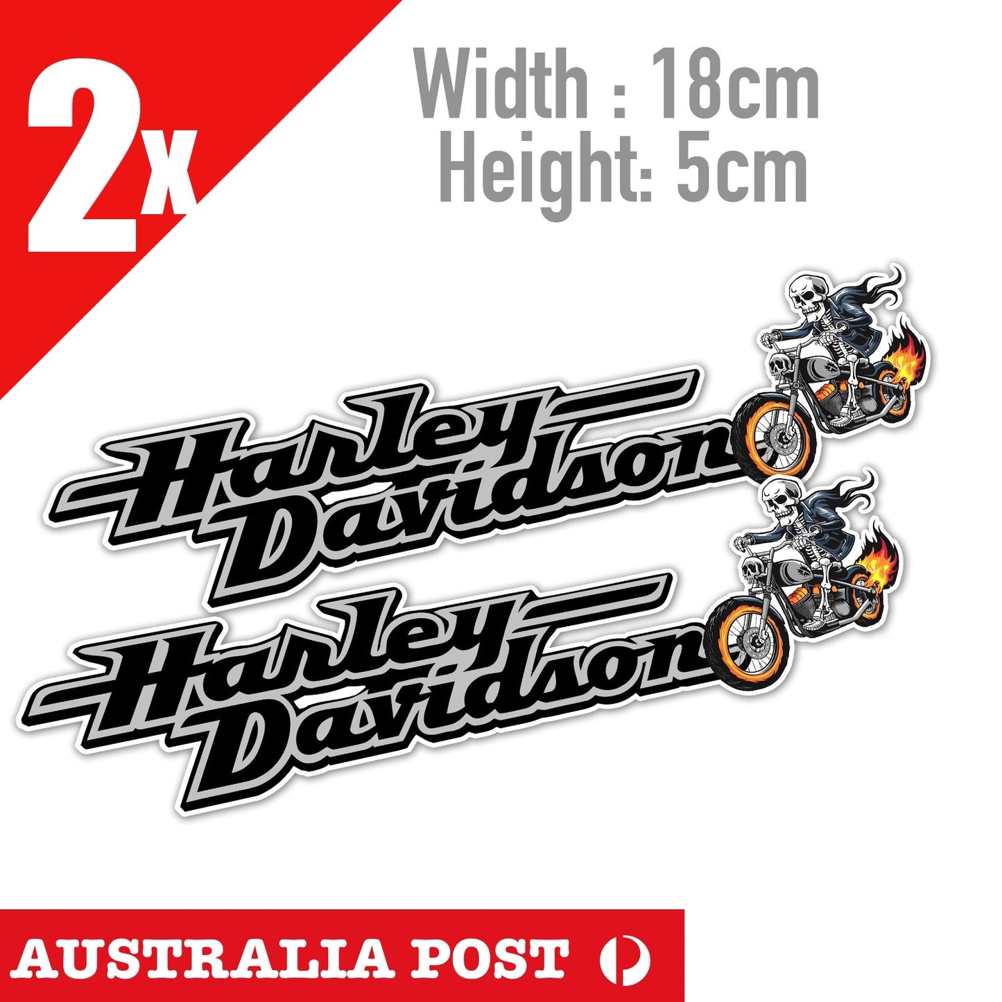 Harley Davidson Logo Motorcycle Skull Rider, Fuel Tank, Helmet MotoGP Sticker