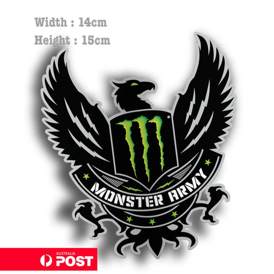 Monster Energy Drink Army , Fridge , Bar Vinyl  Sticker
