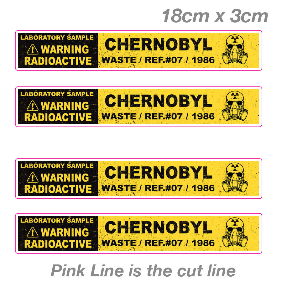 Chernobyl Radioactive Warning Slap logo Laptop , Car  Vinyl  Sticker 