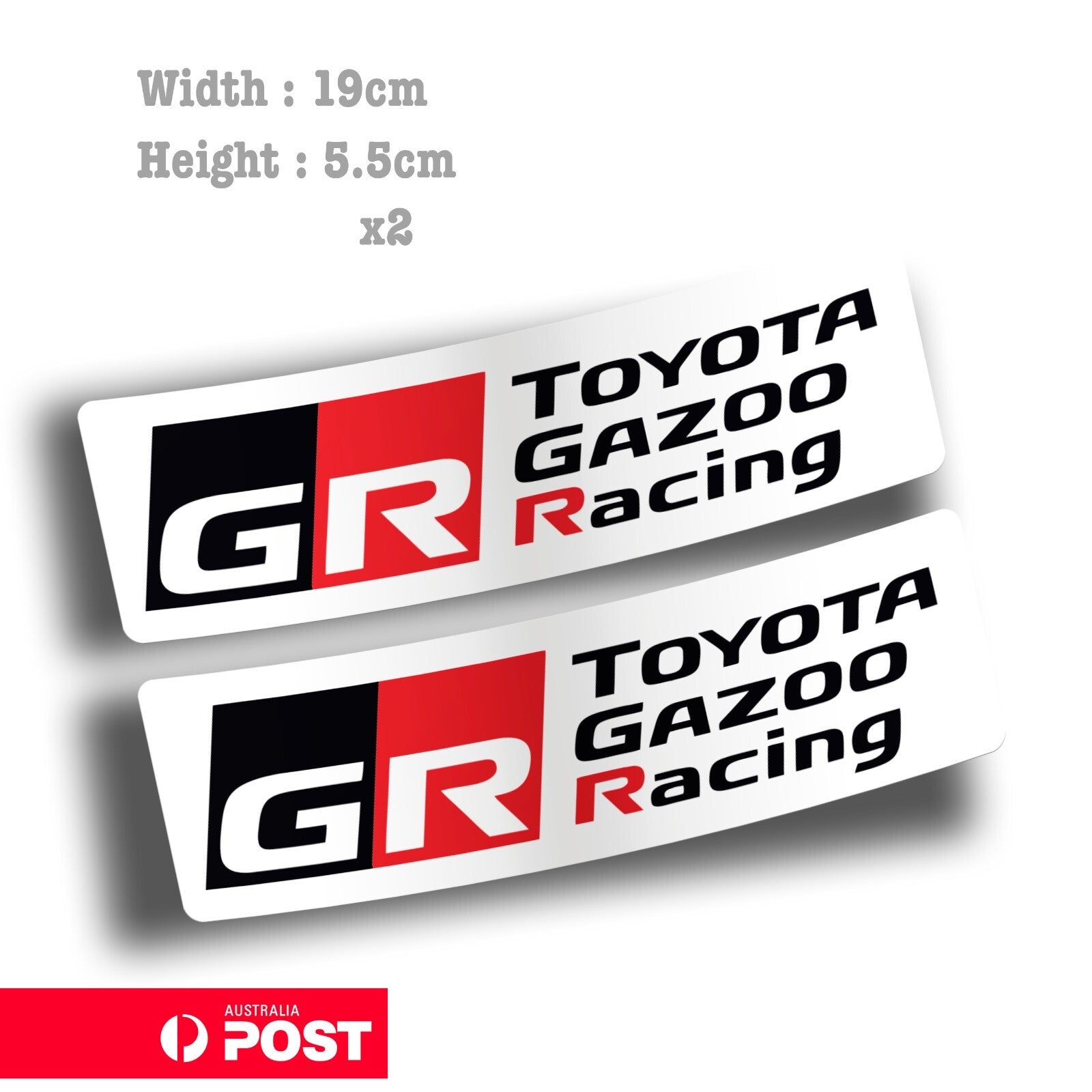 Toyota Gazoo Racing GR x2 JDMLaptop , Car  Vinyl  Sticker 