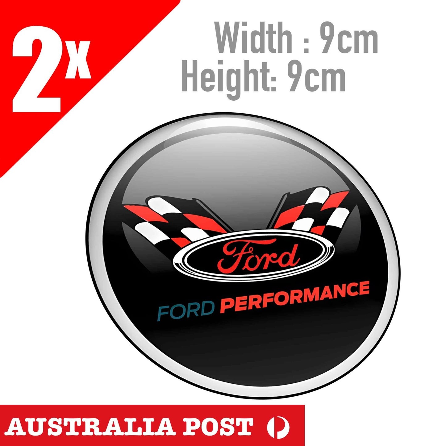 Ford Performance, Ford Red Logo  round Sticker