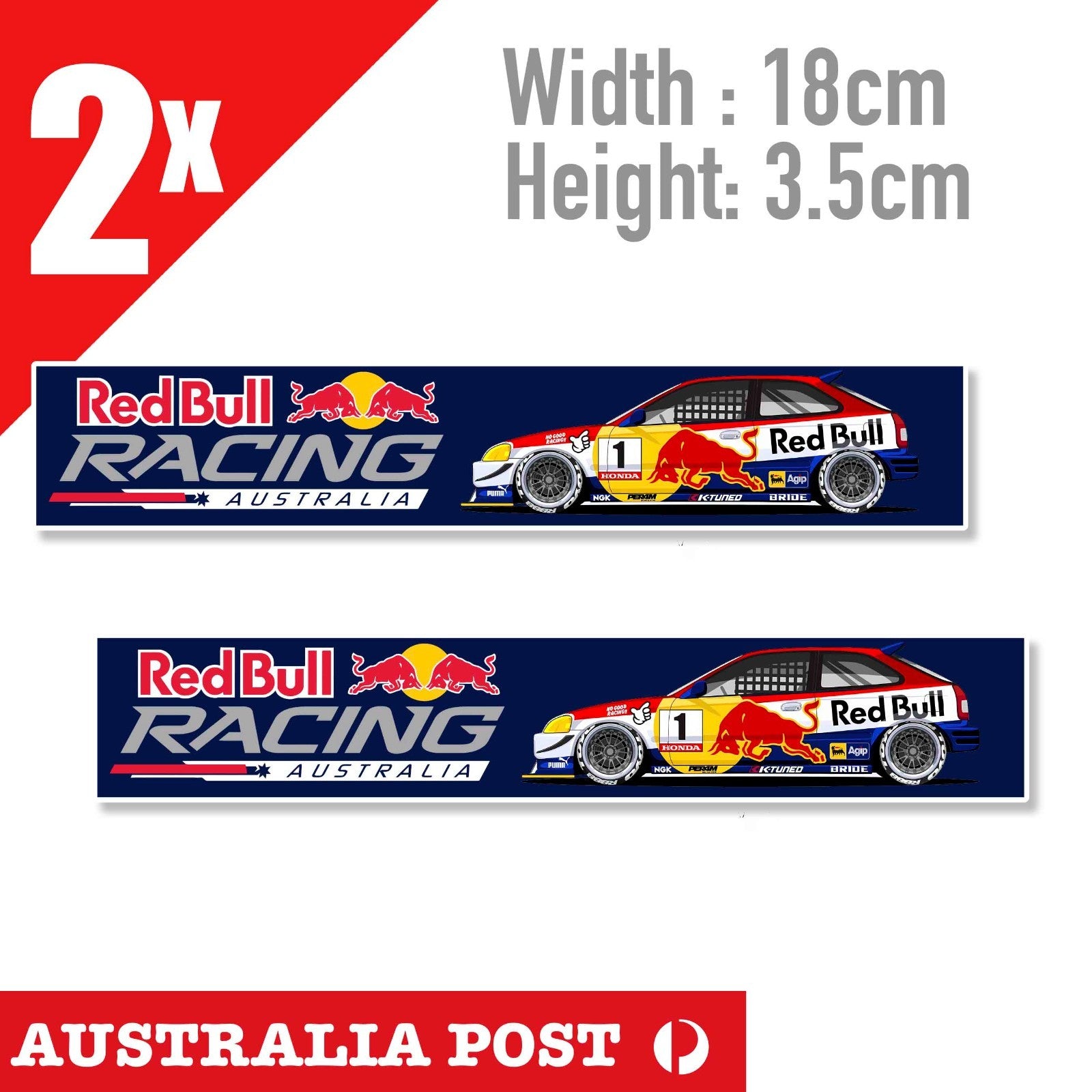 RED BULL HONDA Racing Banner, Red Bull Energy Drink Sticker – Astro ...