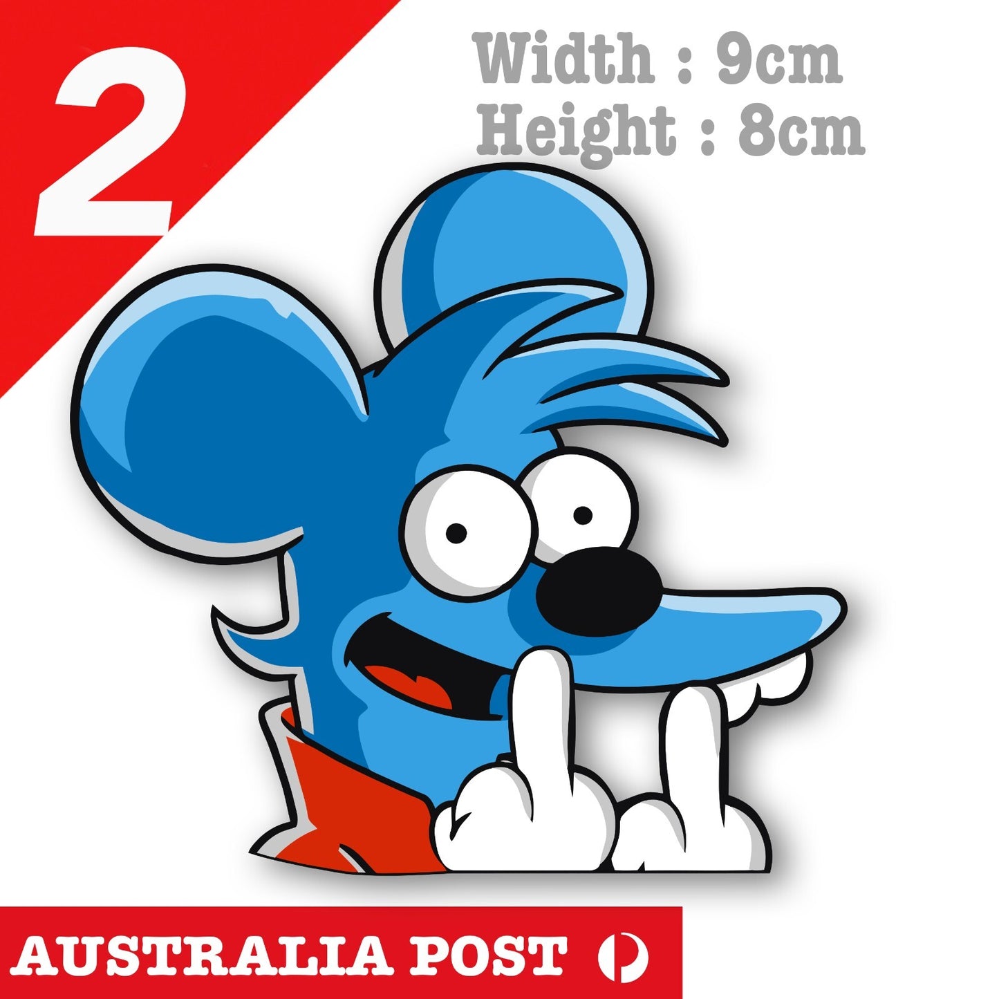The Simpson Itchy the Mouse Middle Finger Funny Car Window Sticker