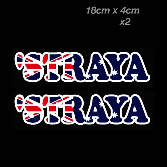 STRAYA Sticker Decal Aussie Flag 4x4 4WD Car Ute bogan window Australia Sticker 