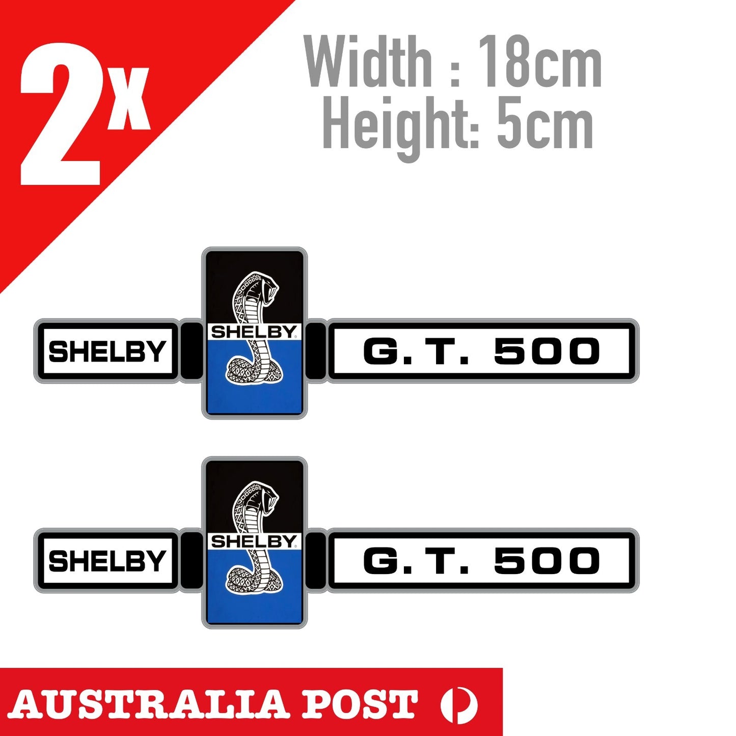 Ford Mustang Shelby Cobra GT500  2x Stickers