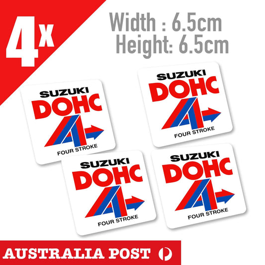 SUZUKI Four Stroke Vintage Logo x4  Sticker