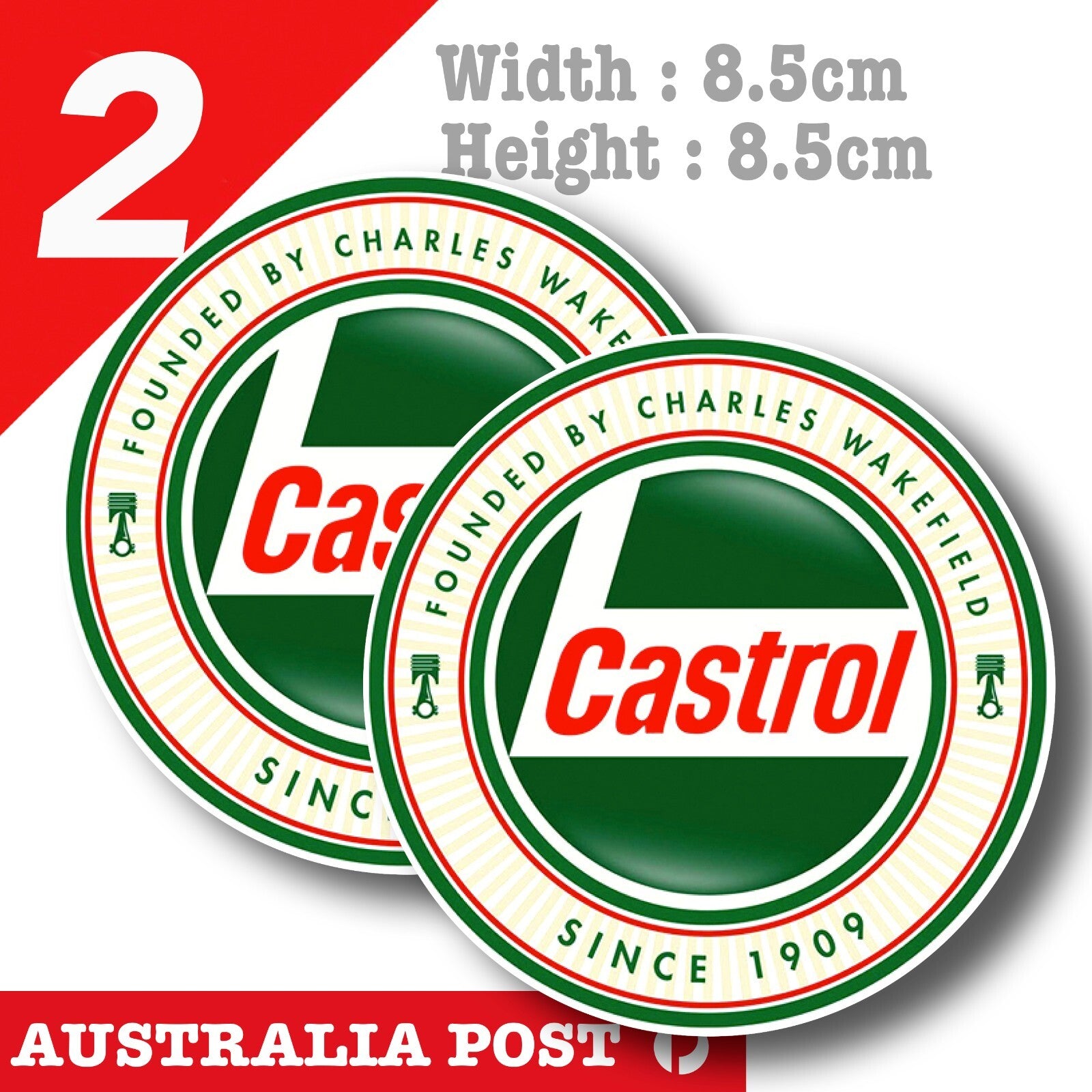 CASTROL Oil Since 1909 Logo, Castrol Logo  Sticker