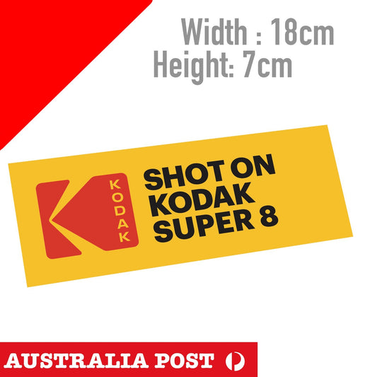 KODAK Film Shot On Kodak Super 8 Banner Decal Sticker