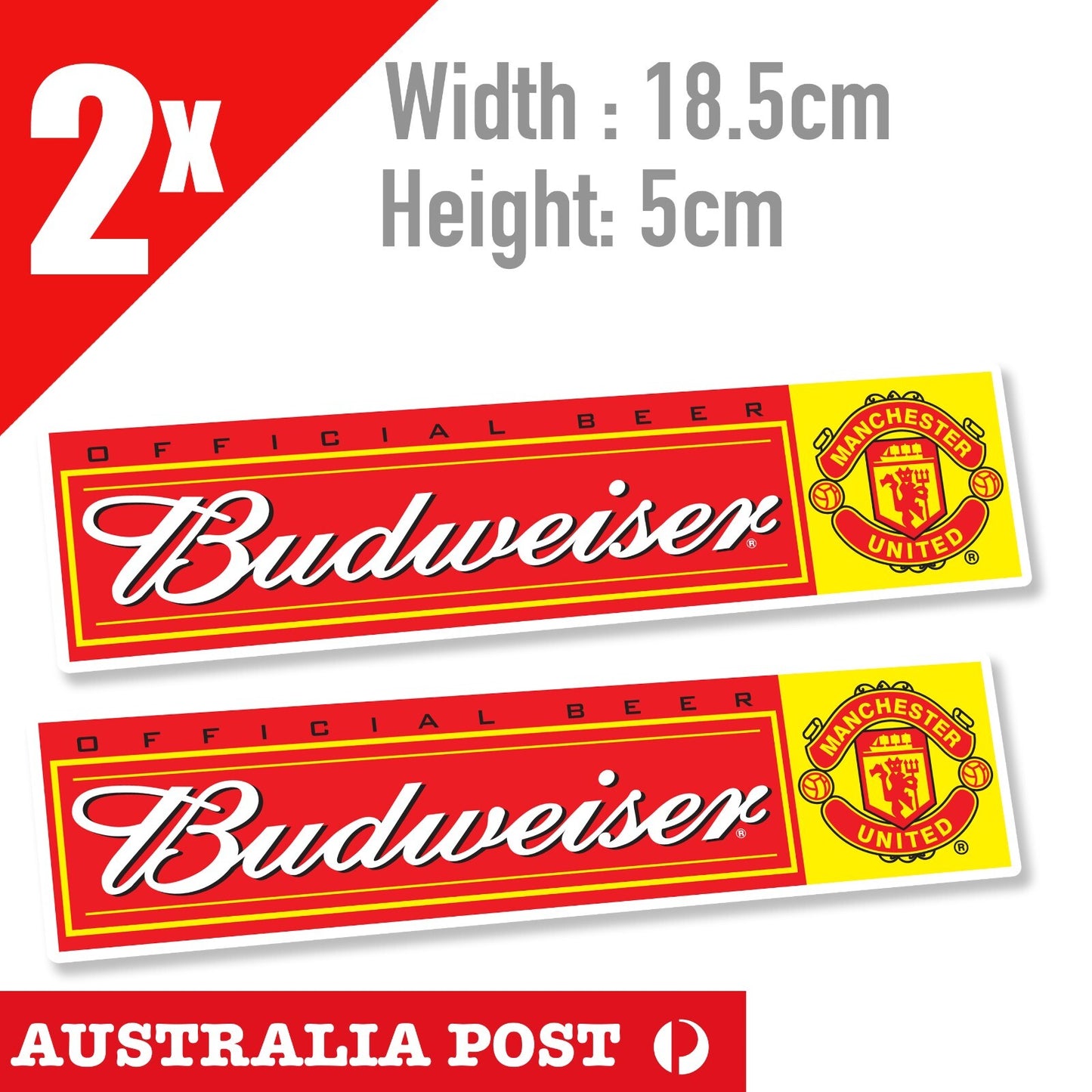 Manchester United FC Premier BEER League Sticker Decal Vinyl Car Wall Sticker