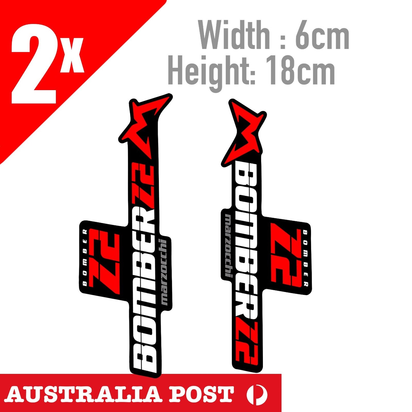 Marzocchi Bomber Z2 Fork Sticker for MTB Bike Bicycle Decals