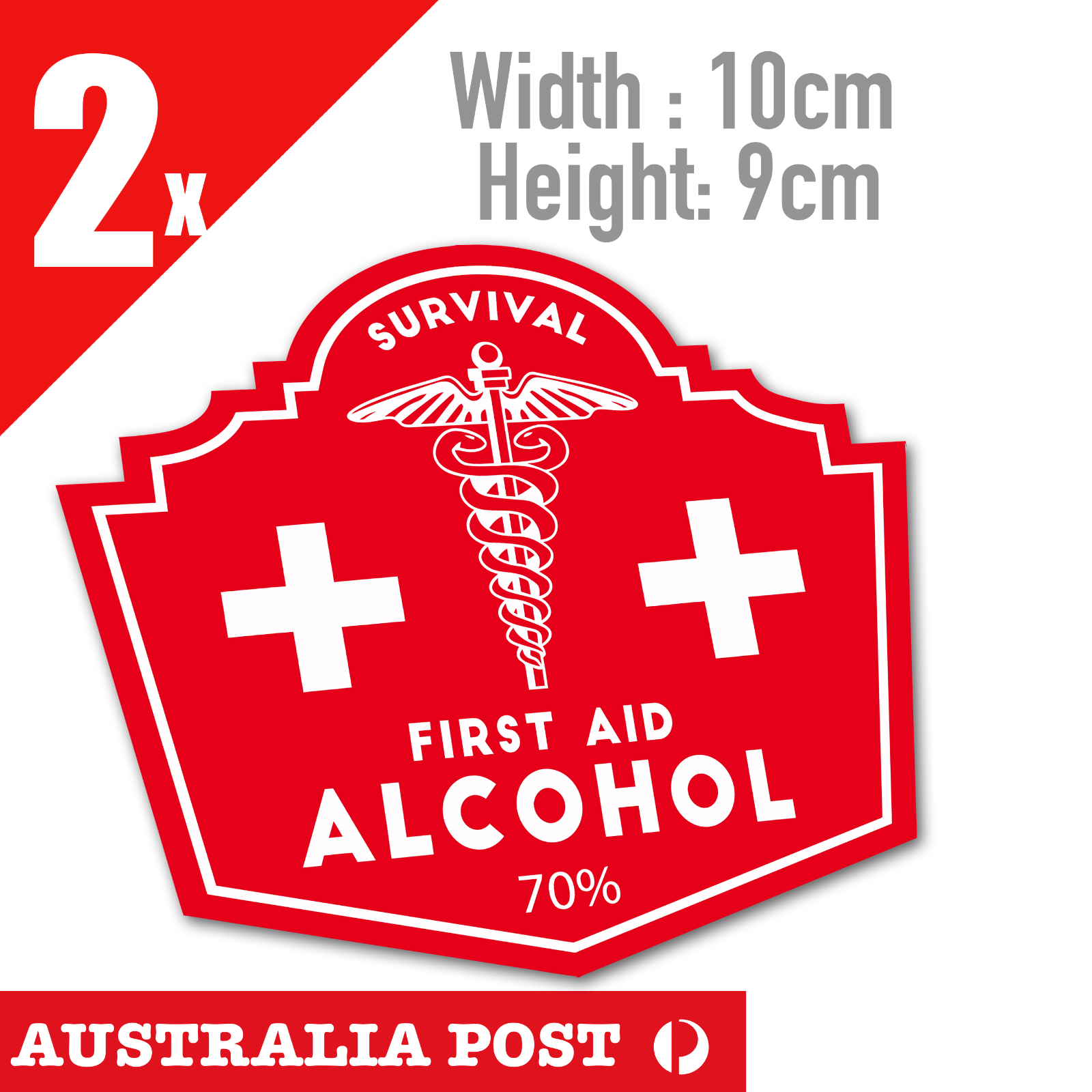 SURVIVAL Supplies FIRAT AID ALCOHOL KIT For emergency Use Only Warning  Stickers