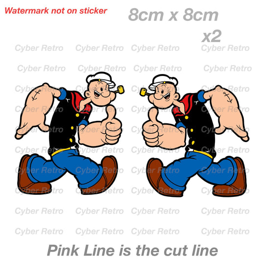 Popeye The sailor Thumbs Up  Sticker 