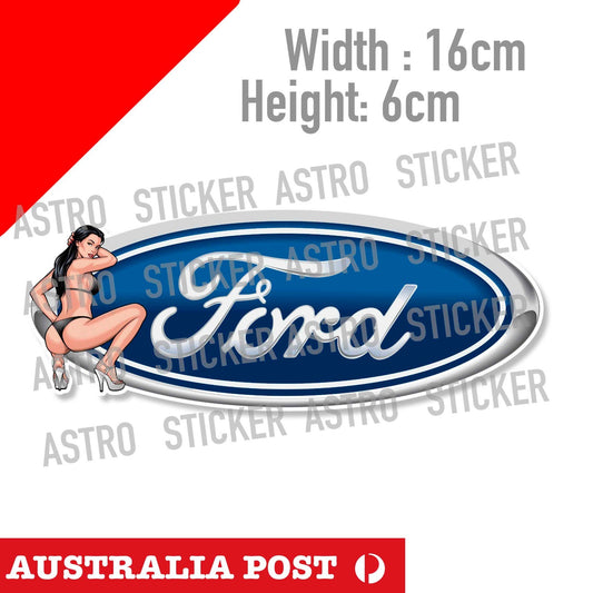 FORD Sexy Girl Logo Decal Sticker