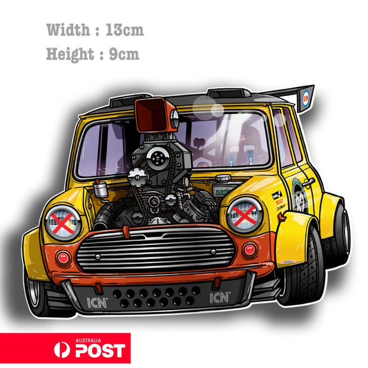 Mini Cooper John Cooper  Works Hot Rod Vinyl  Sticker