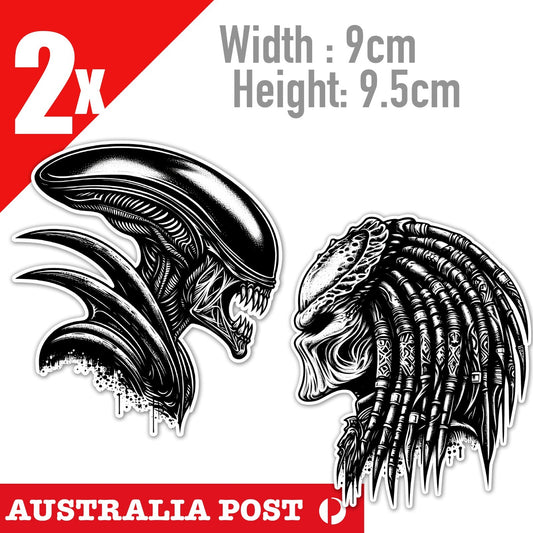 Alien VS Predator  Warriors Head Stickers