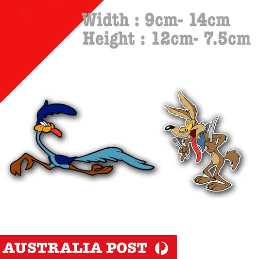 Road Runner Wile E. Coyote and Beep Beep ACME Cartoon Decal Stickers