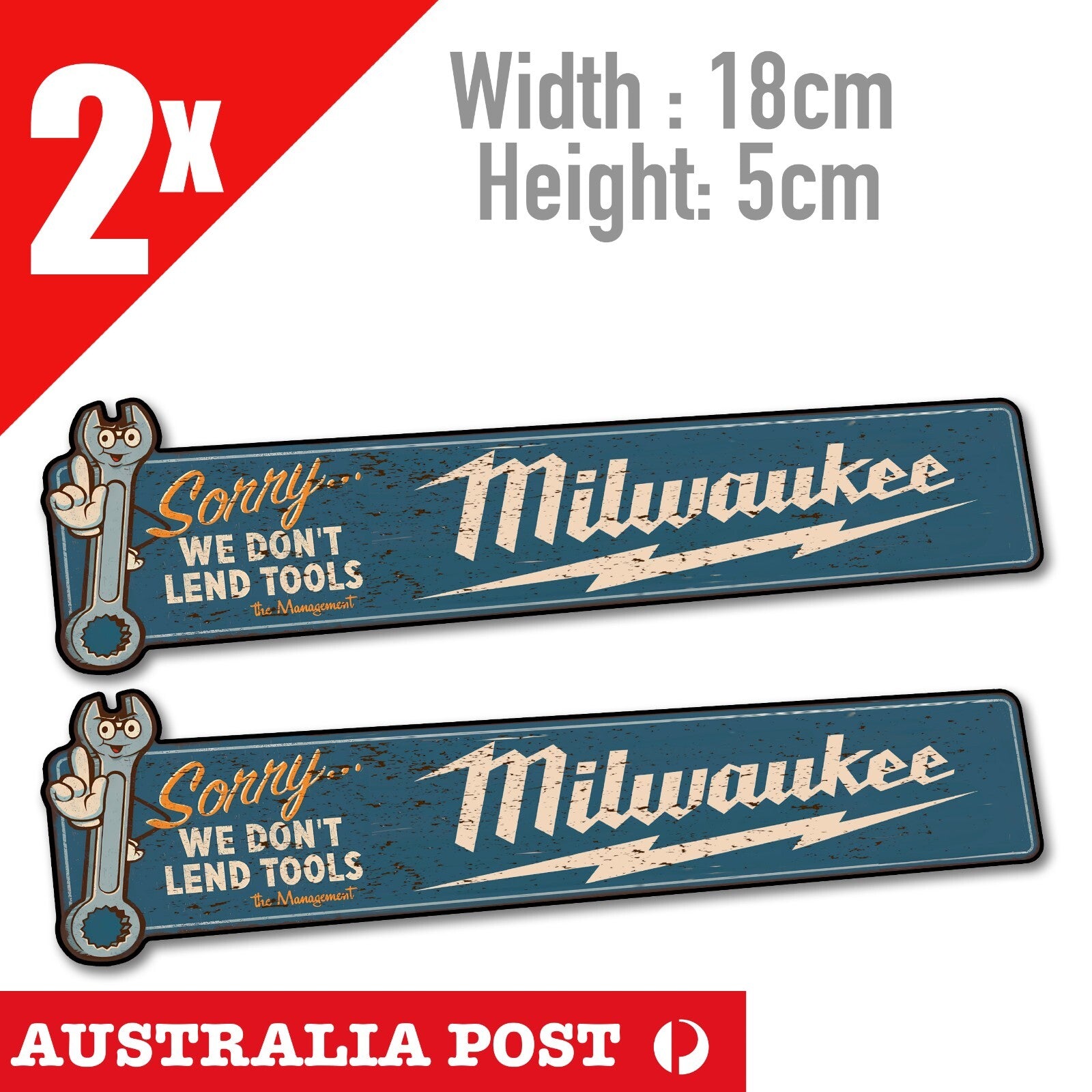 Milwaukee TOOLS Stickers High Performance Tools, We dont lend tools Sticker