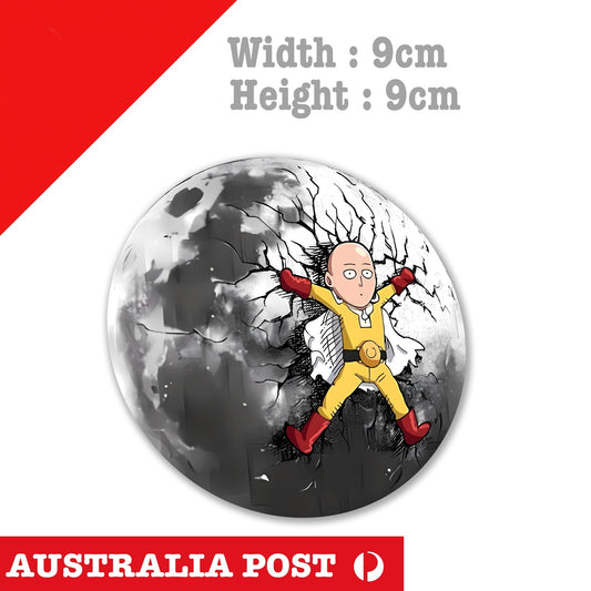 One Punch Man Anime Saitama funny Earth JDM Car  Sticker