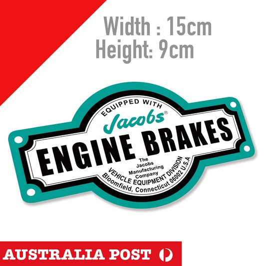 Jacobs Engine Brakes Sticker/Decal - Jake Kenworth Cummins Truck Ute 4X4 Diesel