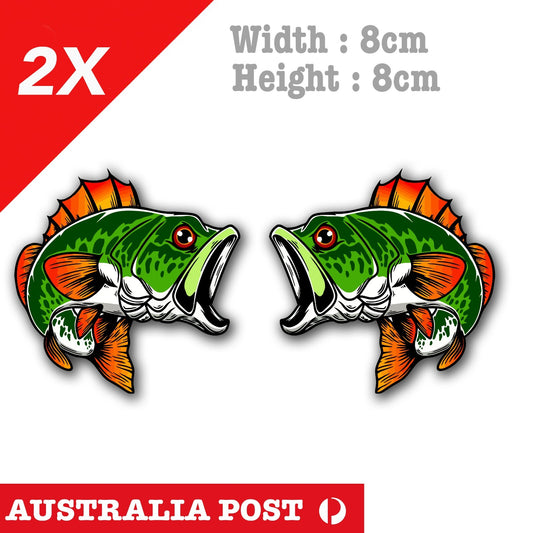 Mouth Bass Fish Boat Kayak Laptop Window decal Stickers