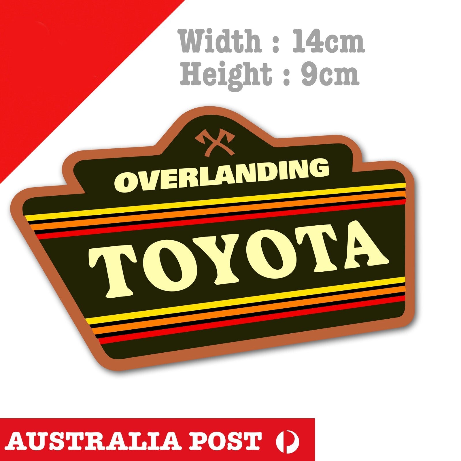 TOYOTA Overlanding Outdoor Badge Car Mountain Forest Sea 4WD,Off Road Stickers