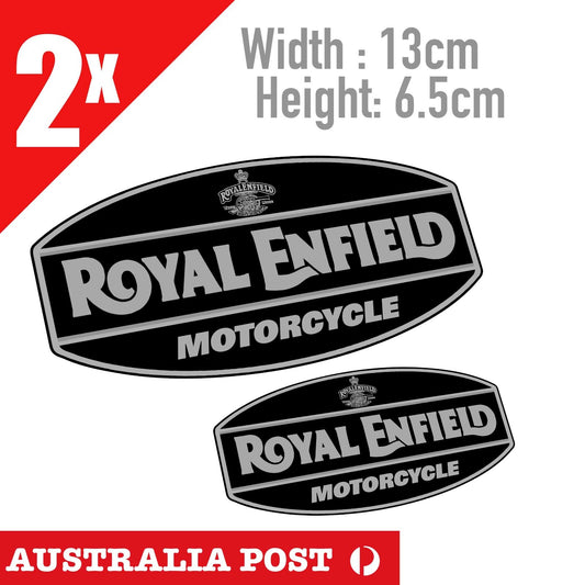 Royal Enfield MOTORCYCLES Vintage Motorcycle Helmet, Fuel Tank Decal Stickers