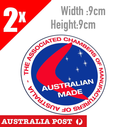 AUSTRALIAN MADE DECAL STICKER, Vintage Australian Made Logo 2x Sticker