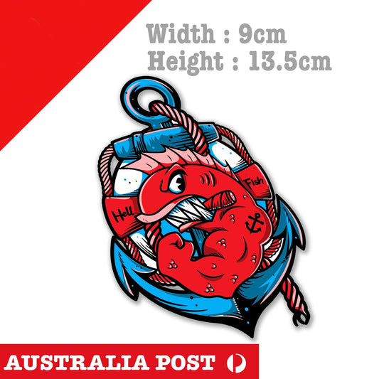 Hell Fish The Simpsons Funny Cartoon Character Decal Sticker