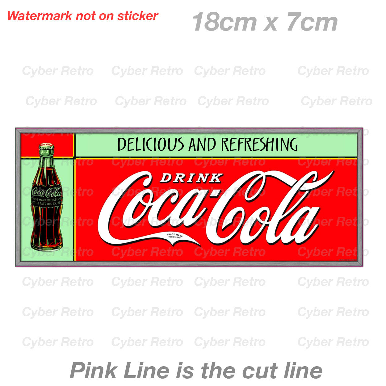 Coca Cola Vintage Retro Sign Sticker 
