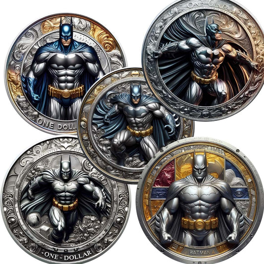 DC Comics Batman COIN Style Stickers, Batman Logo , Dark Knight Vinyl Sticker