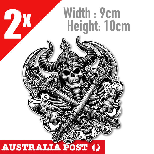 Viking Skull warrior with Battle Axe, Viking , Warrior, ODIN Stickers